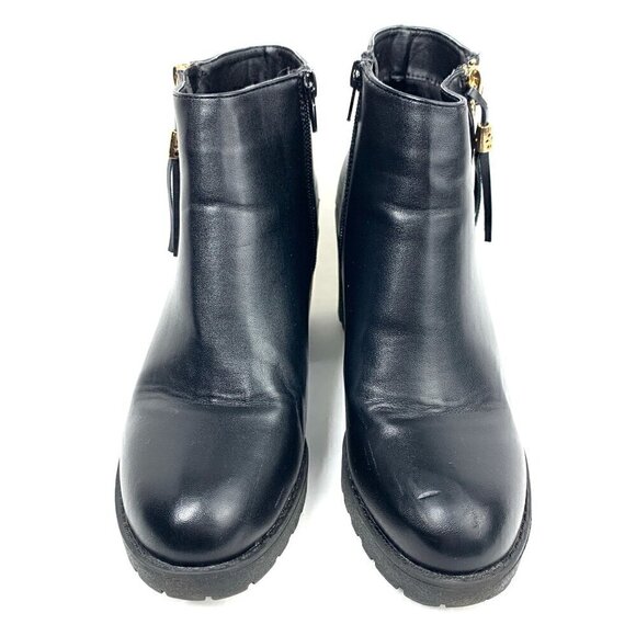 Koi Footwear Chunky Vegan Chelsea Ankle Boot With Tassel - Black, Size UK 5/US 7 - Picture 12 of 12